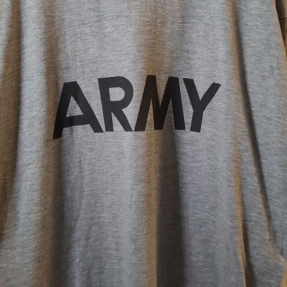 Army reflective logo gray long sleeve tshirt  Sz L - Picture 2 of 9